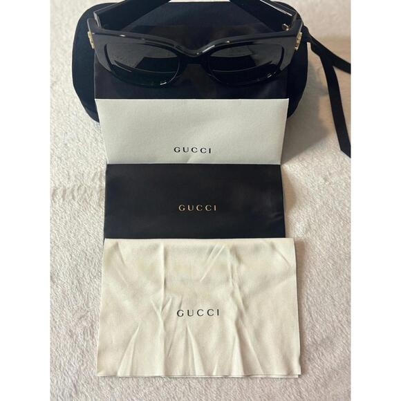 New Gucci Sunglasses - Black Full Inclusion GG1599SA 001 Size 52-20-135 M Cat. 3